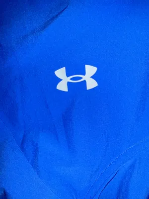 Under Armour HeatGear Blue Hooded Windbreaker Jacket thumbnail 2