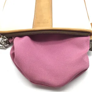 COACH white canvas w/brown trim wristlet thumbnail 9