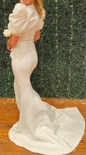 Jovani white prom dress thumbnail 2