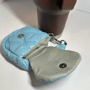 Mini Quilted Puffer Pouch #1037 Gray thumbnail 3