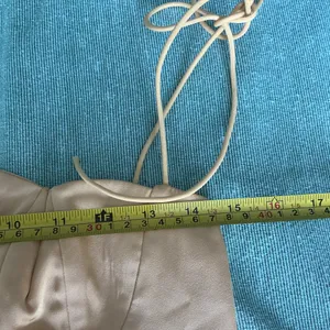 Commense Satin Maxi Dress Gold Cutout Tie Strap Size S thumbnail 5