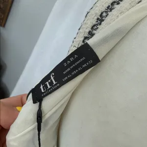 Zara Cream and Black Striped Mini Dress thumbnail 6