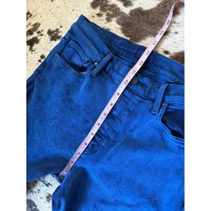 MOTHER The Ditcher Crop Fray Love On The Rock‎ Jeans Blue Acid Wash Size 27 thumbnail 9