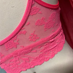 Aerie Lace Bralette in Vibrant Pink thumbnail 3
