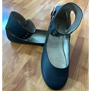 Rampage Mary Jane Ankle Strap Gladiator Ballet Flats‎ with Rhinestones Black thumbnail 3