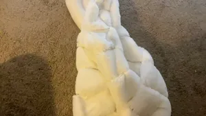 White cropped fur jacket thumbnail 3