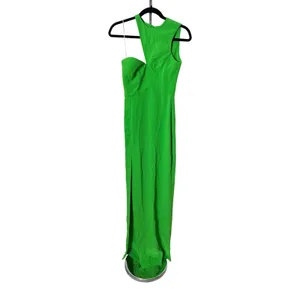 Amanda Uprichard Green Gilda Grass Cutout Maxi Gown Dress XS Slit Formal Wedding thumbnail 4