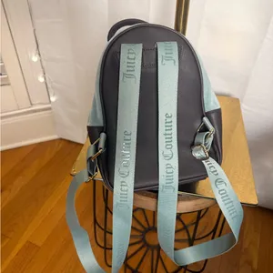 Juicy Couture Teal Velvet Mini Backpack – Y2K Black Label, Gold Hardware thumbnail 2
