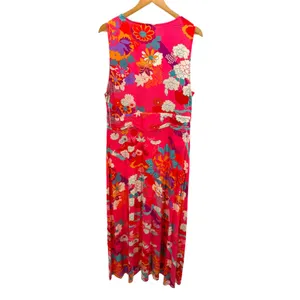 NWT Soft Surroundings Posie Dress XL Sun Kssd Coral Floral Knit Maxi 2FA74 NEW thumbnail 5