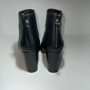 Aldo Dominica Black Leather Block Heel Ankle Booties with Tassel Zipper Size 8 thumbnail 6