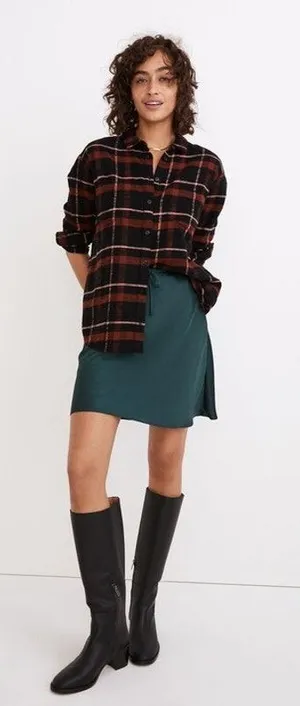 Madewell Women's Flannel Sunday Shirt In Evins Plaid Size M thumbnail 1