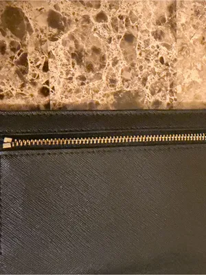 Tory Burch Black Zip-Around lightweight Wallet with Gold Logo “Authentic” thumbnail 7
