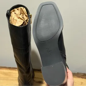 NEW Naturalizer 27‎ Edit Ennis Black Leather Knee-High Boots Size 8.5 thumbnail 11