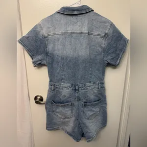 EUC Altar’d State Denim Romper | Casual Boho Jean Romper Outfit thumbnail 3
