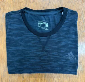Adidas Women’s Black heather crew neck sport tee thumbnail 1