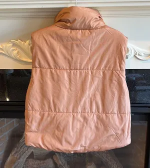 Vine and Valley Puffer Vest Reversible Cozy Zip Jacket Beige Tan Womens M New thumbnail 9