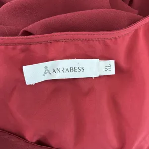 ANRABESS Maxi Dress‎ XL Maroon Sheer Lined Slit Dolman 3/4 Sleeve Elastic Waist thumbnail 12
