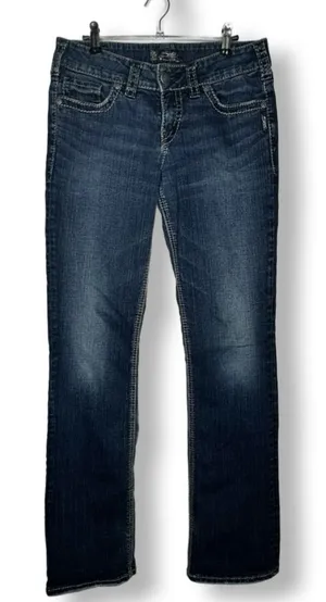 Silver Jeans Women’s Suki Mid Slim Boot Cut Size 28 thumbnail 1
