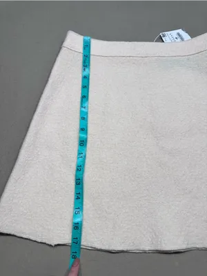 Zara Knit Cream Wool A-Line Mini Skirt thumbnail 4