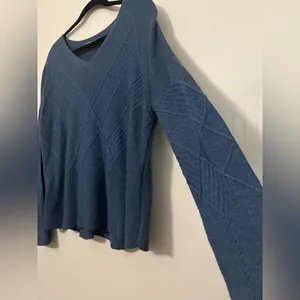 Smartwool Women’s Merino Wool‎ Textured Knit Sweater Blue Size Large thumbnail 2
