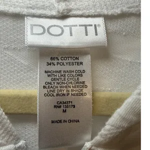 Dotti Womens White Textured Palm Leaf Zip Front‎ Sleeveless Hooded Cover Up M thumbnail 2