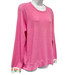 P.J. Salvage Pink Rainbow Heart Long Sleeve Soft Jersey Tee size M NEW Tags thumbnail 9