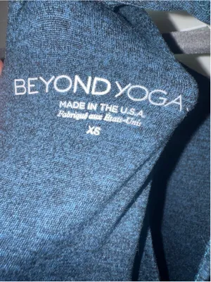 Beyond Yoga Tank Top XS Blue Black Heathered Athletic thumbnail 3