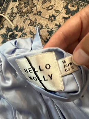 NWT hello molly meet tonight Light Blue Satin One-Shoulder Dress thumbnail 11
