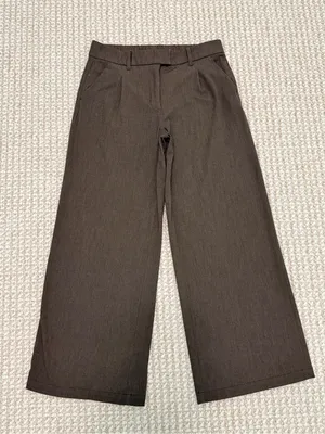 American Eagle wide leg trouser dress pants size 10 brown thumbnail 3