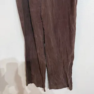 Zara Brown Lyocell Wide Leg Pants Sz 10 thumbnail 4