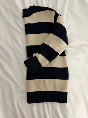 Brandy Melville Striped Sweater Navy thumbnail 2
