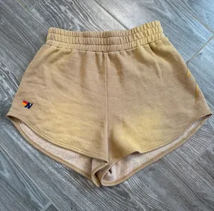 Aviator Nation Sand Women lightning bolt Fleece sweat Shorts Size Small Like new thumbnail 1