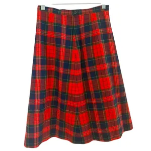 Vintage 70's Pendleton Tartan Plaid Virgin Wool Skirt Classic Heritage sz 4 Midi thumbnail 2
