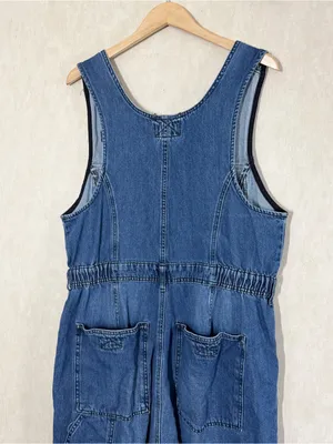 We The Free Women’s Cloud Nine Jumpsuit Denim Sleeveless Boho in Inky Indigo XL thumbnail 7