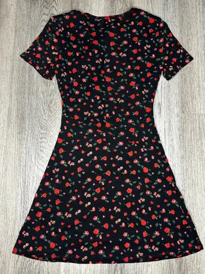 NWOT Princess Polly Black Dione Red Floral Mesh A-line Mini Slip Dress Size 6 thumbnail 5