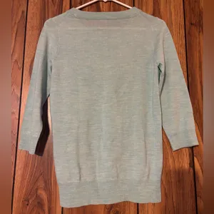 J. Crew Aqua Knit Crewneck Lightweight Wool Sweater thumbnail 2