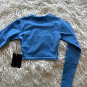 SKIMS Civil Regime No Tomorrow Sofie Crop Tee Blue Size XS thumbnail 6
