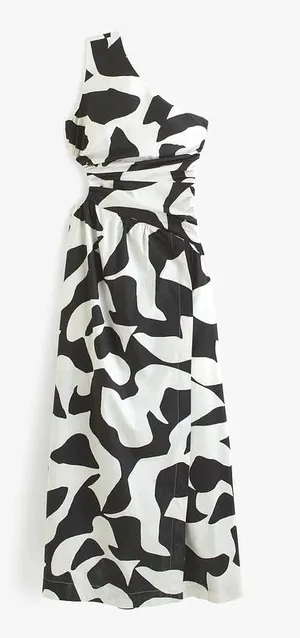 Abercrombie & Fitch NEW Fiore One Shoulder Maxi Cut Out Dress Women’s XS Pockets thumbnail 1