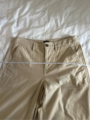 J. Crew Women’s Tan Cream Khaki Camp Straight Leg Ankle Pants 100% cotton US 4 thumbnail 12