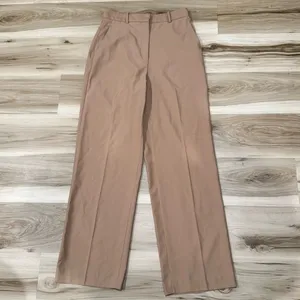 Zara Tan Straight Leg Pants Women’s Medium thumbnail 4