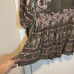 Free People Moonlight Drive Green Tunic Dress thumbnail 6