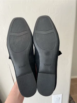 Toms Bianca Ballet Mary Jane Flats Black Metallic Suede NEW NWT Size 8.5 thumbnail 8
