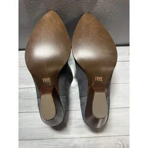 FRYE Reina Cut Out Short Gray Leather Slip On Womens Bootie Boots Size 10M 78394 thumbnail 2