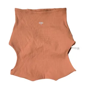 Alo Yoga Ribbed Sweetheart Women's Top in Rust Size: S thumbnail 4