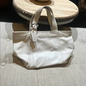 Coach White Leather Shoulder/ Mini Tote Bag No B 8P-4133 thumbnail 8