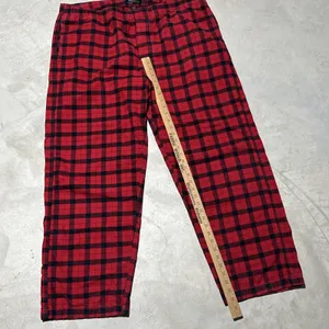 Filson Men's Red & Black Plaid Lounge Pajama Pants 2XL Cotton Blend Heavy Thick thumbnail 5