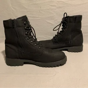 ALDO Combat Boots Women Sz 9 Army Green Reflow Knitted Lace Up Chunky Mid Calve thumbnail 3