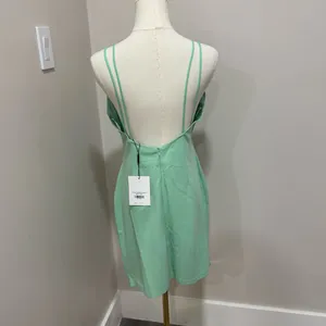 Hello Molly Sun Comes‎ Up Dress Mint Green Wrap Mini Dress XL NWT thumbnail 4