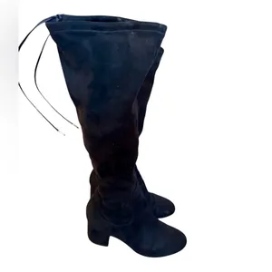 Sam Edelman Women's Vinney Boot Size 7 Block Heel Tall Black Stretch thumbnail 2