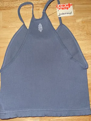 Free People Movement XS/SM Cropped Run Tank Stormy Sea BNWTS thumbnail 5